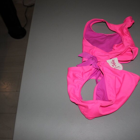 Pink & Purple 2 Pcs Justice Bikini Swimsuit Size 10 New - Picture 2 of 2